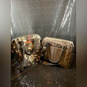 Floral and Charcoal Lunch Totes